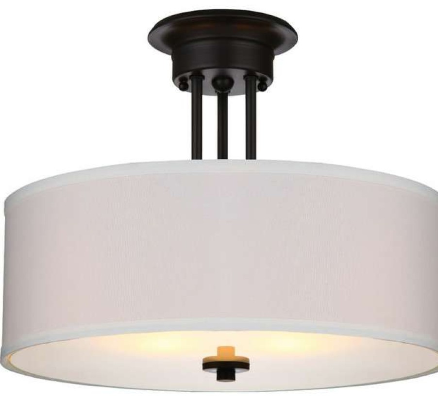 Ceiling Lighting * | Top 10 Hardware House Lexington Semi Mount Ceiling Fixture, Oil Rubbed Bronze