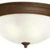 Ceiling Lighting * | Brand New Kichler 3-Light Tannery Bronze Bowl Flush Mount