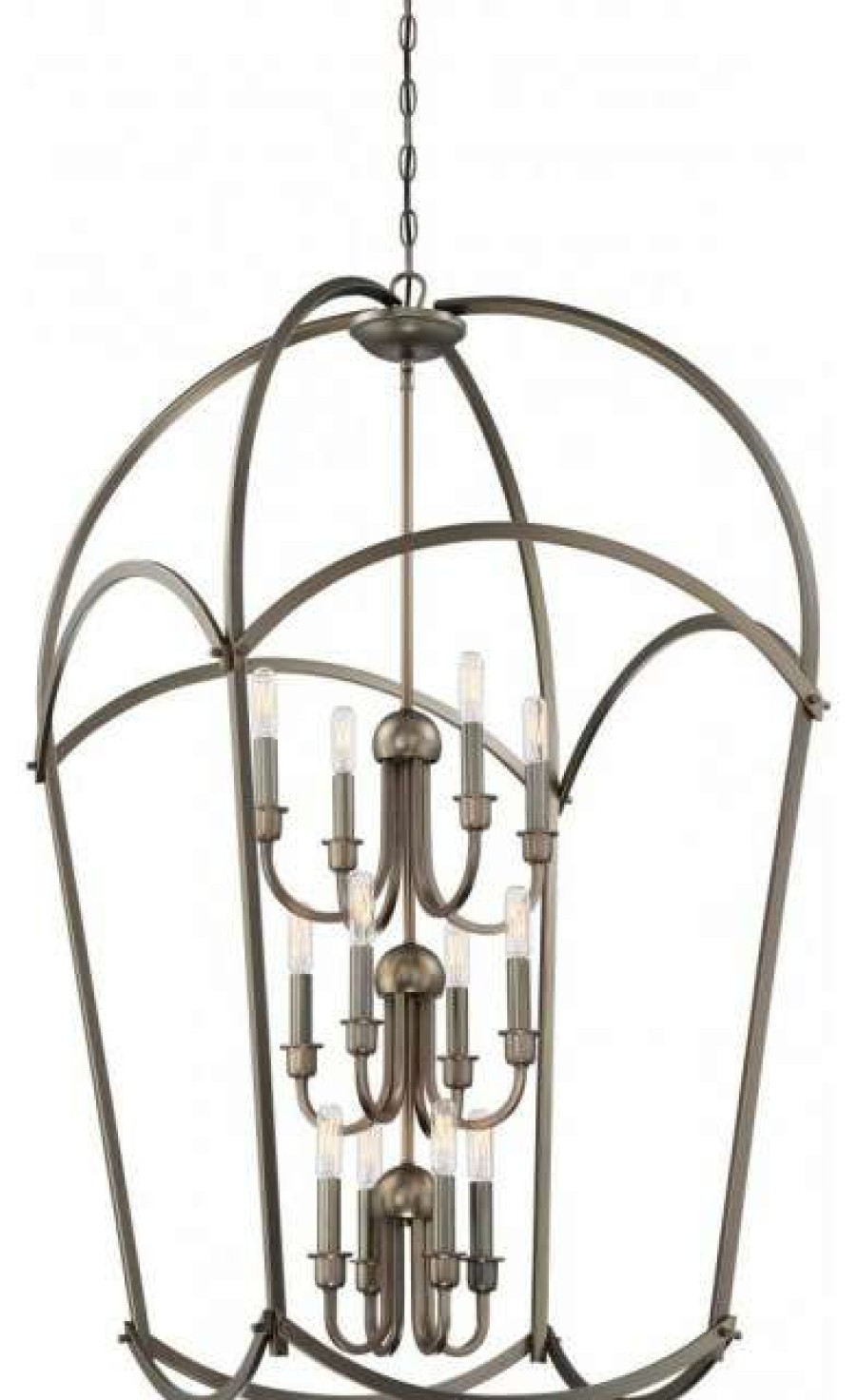 Ceiling Lighting * | Wholesale Minka Aire 12 Light Pendant By Minka-Lavery 4775-281 In Bronze Finish