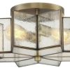 Ceiling Lighting * | Wholesale Trade Winds Lighting Trade Winds Stella Star Semi-Flush Mount Ceiling Light In Natural Brass