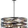 Ceiling Lighting * | Cheap Minka Aire Minka Lavery Vortic Flow 4677-111 8 Lights Pendant, Dark Bronze