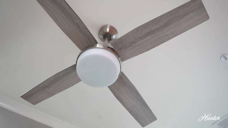 Ceiling Lighting * | Coupon Hunter Fan Company 44 Dempsey Fresh White Ceiling Fan With Light/Remote