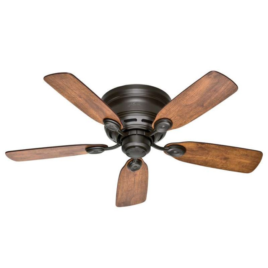 Ceiling Lighting * | Discount Hunter Fan Company 42 Low Profile Iv New Bronze Ceiling Fan