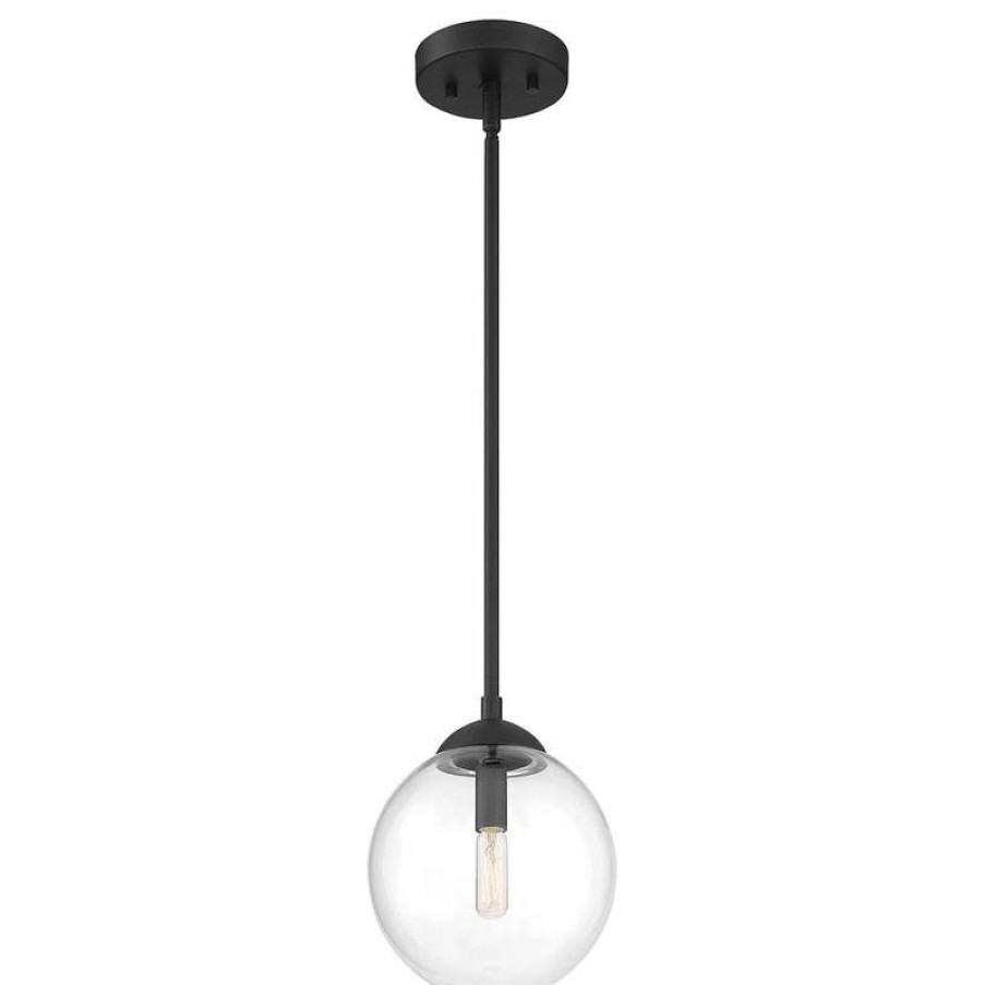 Ceiling Lighting * | Best Sale Trade Winds Lighting Trade Winds Chelsea Glass Pendant Light In Matte Black