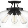 Ceiling Lighting * | Cheap Bailey Street Home 3 Light Semi-Flush Mount-Transitional Style Contemporary And Bohemian