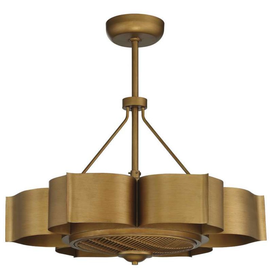 Ceiling Lighting * | New Savoy House Stockholm 6-Light Gold Patina Fan D Lier